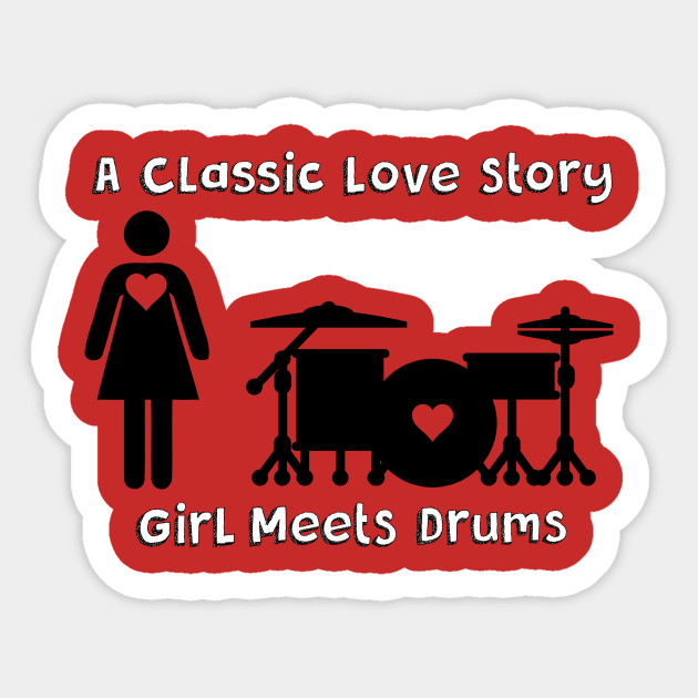 Girl Meets Drums Sticker by drummingco